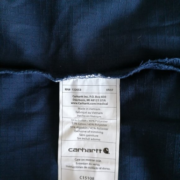 Carhartt Women's Navy Blue Scrub Top Size 2XL Blemish - Picture 7 of 7